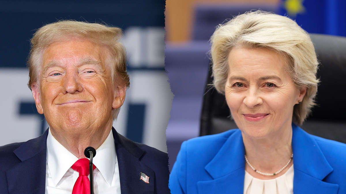 Trump, van der Leyen in photo split