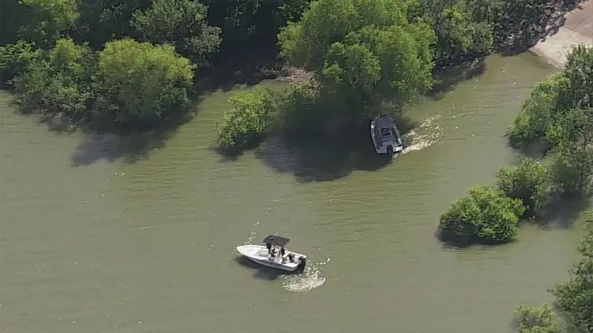 Texas law enforcement on boats