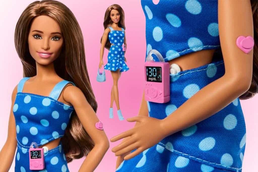 Barbie’s first doll with Type 1 diabetes comes complete with continuous glucose monitor, insulin pump