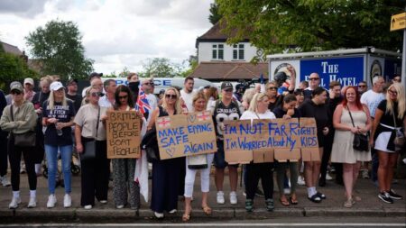 UK police arrest six after asylum seeker hotel protest turns violent