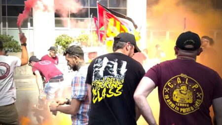 European dockworkers demand halt to arms shipments to Israel