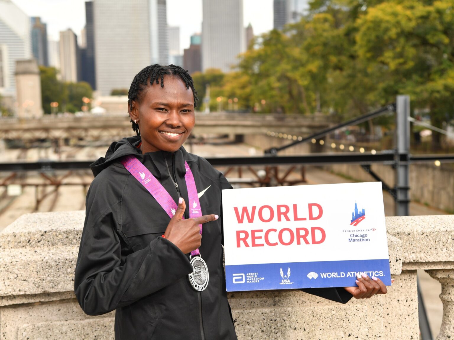 Marathon world record-holder Chepngetich suspended for positive doping test
