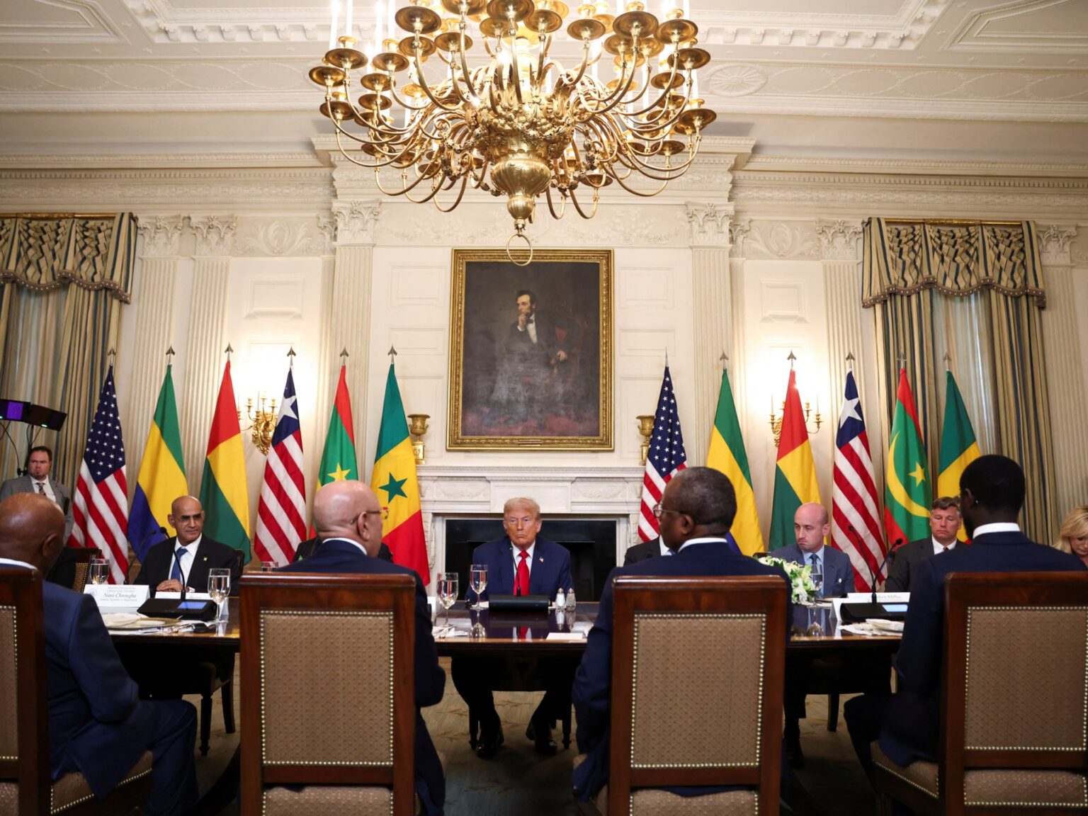 Trump asks Liberian president where he learned English, his native tongue