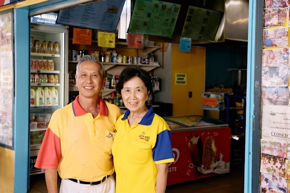 Harry and Pam Tran, owners of Pam’s Cafe 88 in Nudgee Beach.