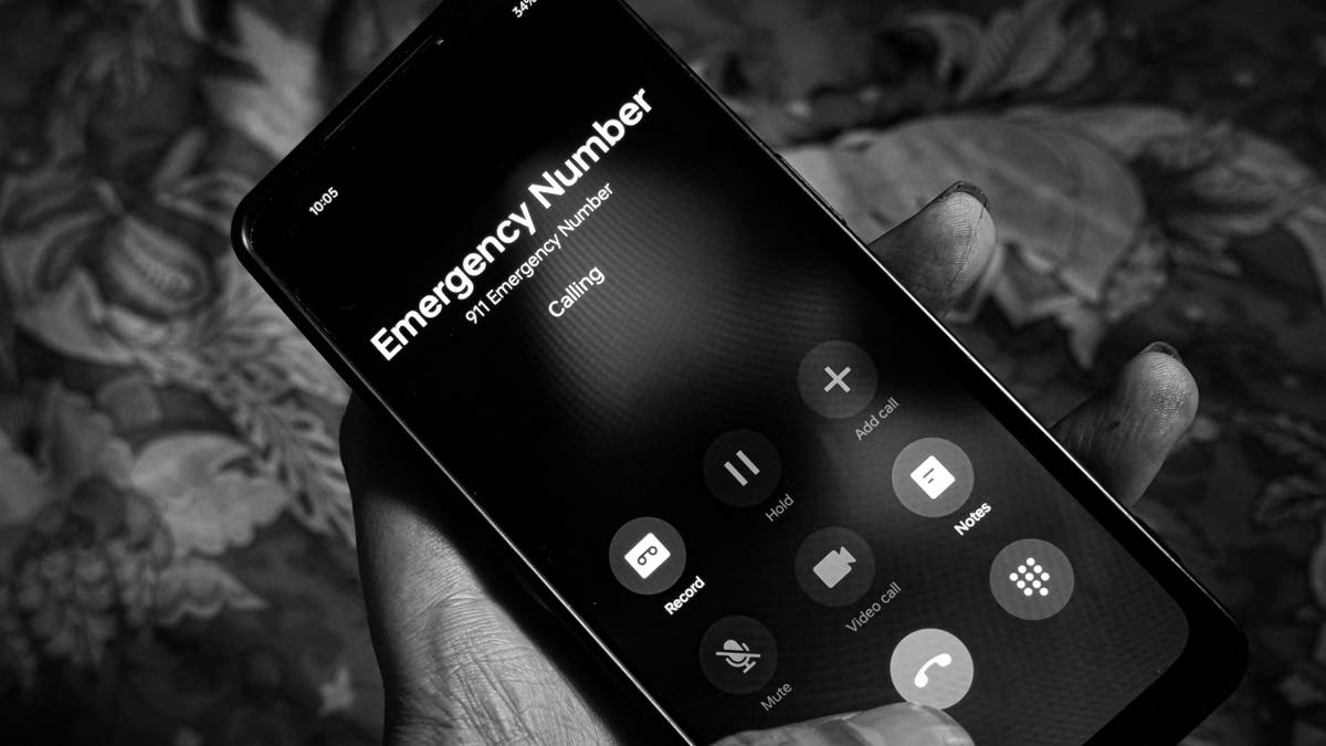 cell phone making emergency call