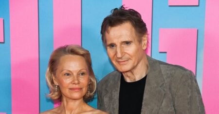 Liam Neeson Reveals Pamela Anderson Baked Him Bread After ‘Naked Gun’ Premiere Kiss