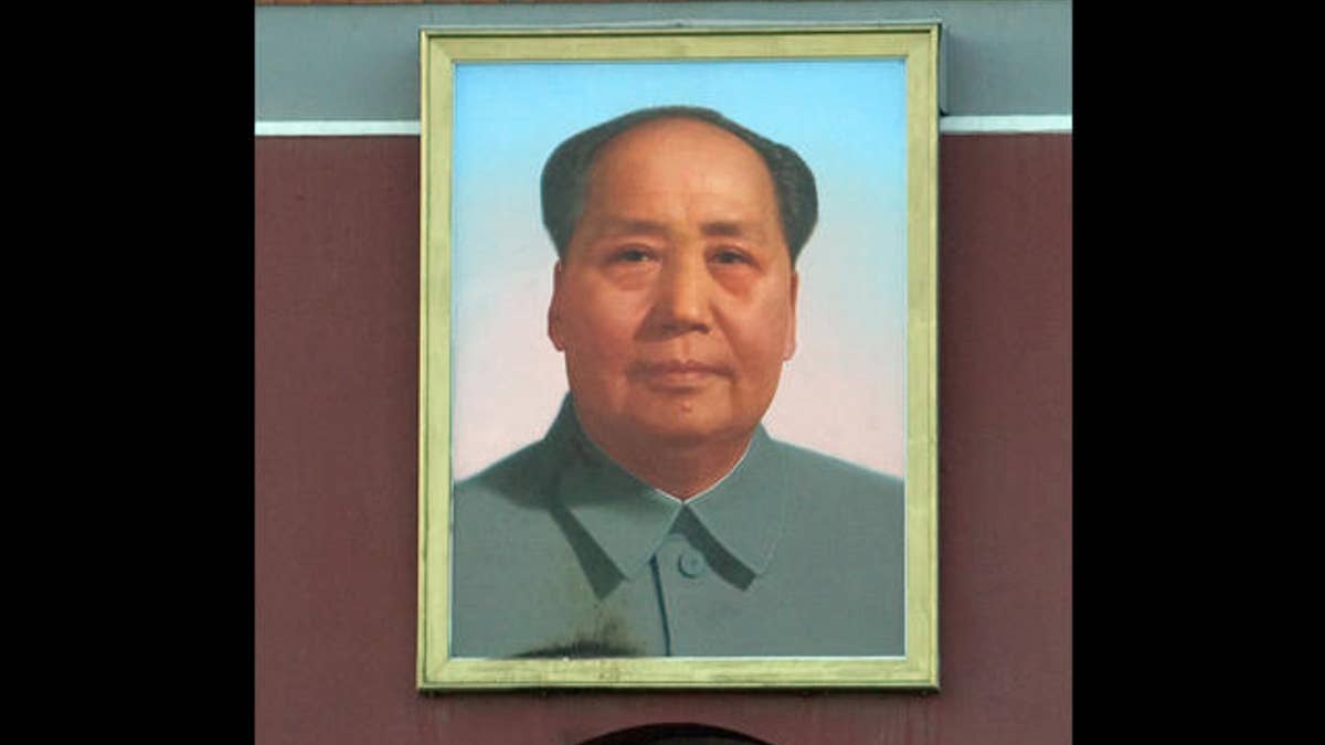 May 12, 2007 - FILE photo of a giant portrait of former Chinese leader Mao Zedong at Tiananmen Square in Beijing.