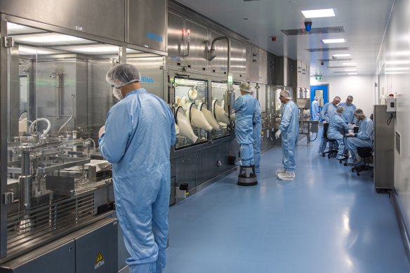 The Moderna vaccine plant at Monash University in Clayton.