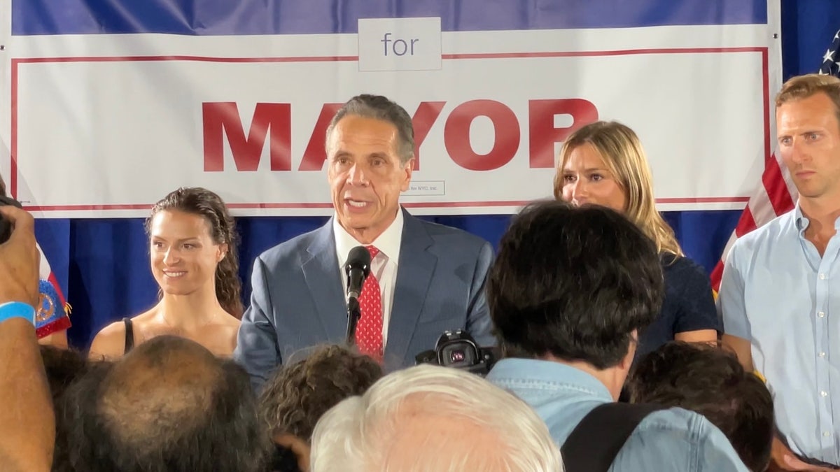 Former New York Gov. Andrew Cuomo, in a speech to supporters, acknowledges that rival Zohran Mamdani 'won' the New York City Democratic Party mayoral primary on June 24, 2025 in New York, N.Y.