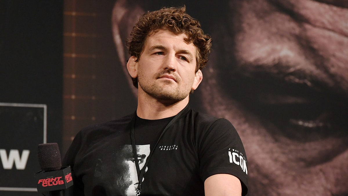 Ben Askren attends an news conference