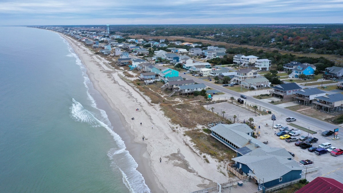 The shore of Oak Island, North Carolina