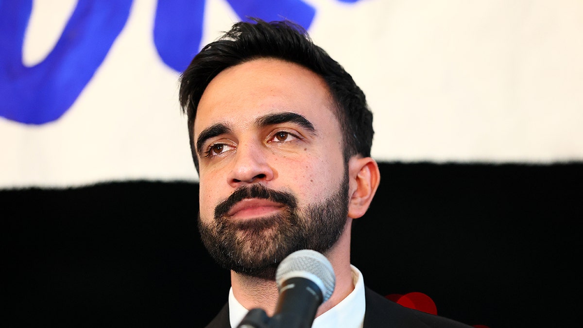 NYC Mayoral candidate Zohran Mamdani speaking to supporters