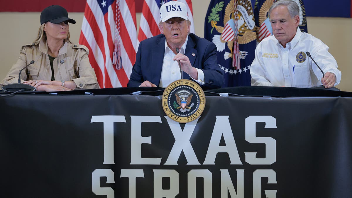 President Trump with a USA hat on
