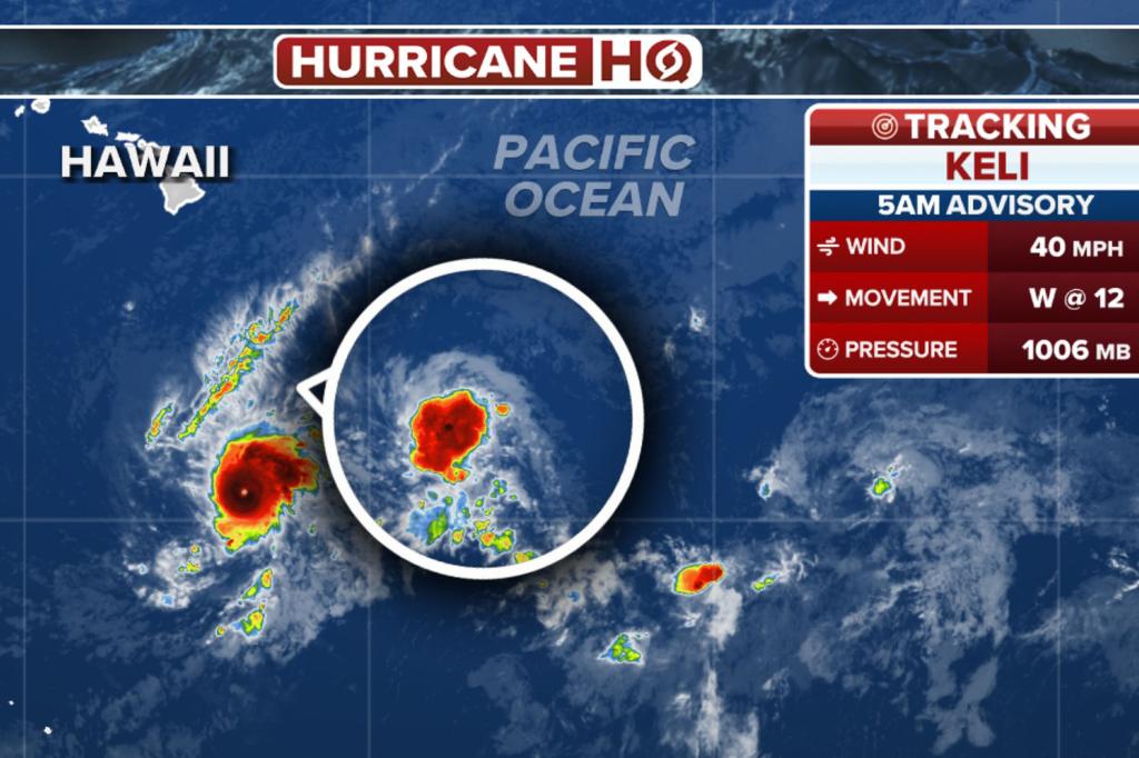 Iona strengthens into major hurricane south of Hawaii as Tropical Storm Keli follows