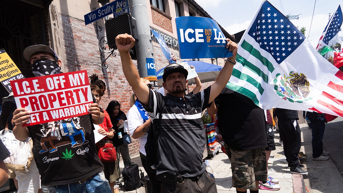 ICE protesters in Los Angeles 