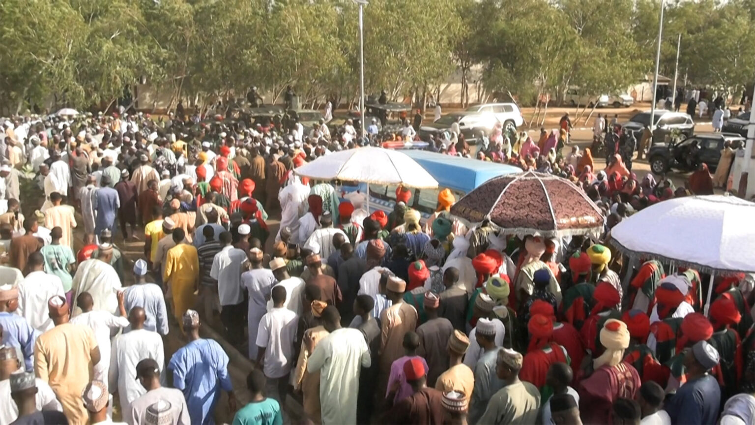 Thousands of Nigerians attend funeral of ex-President Buhari