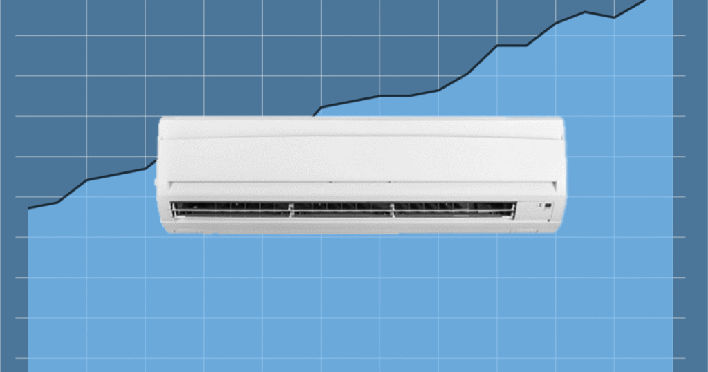 How do air conditioners work, and what is the effect on the environment?