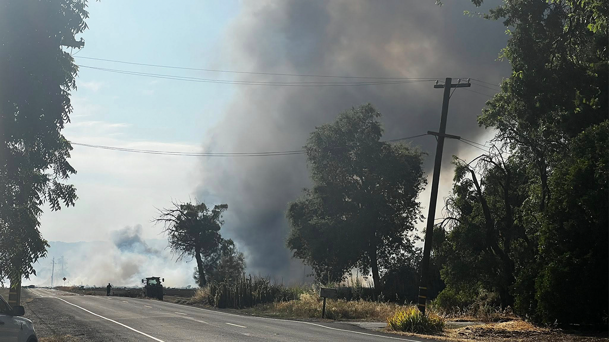 Fire at a fireworks facility in California.