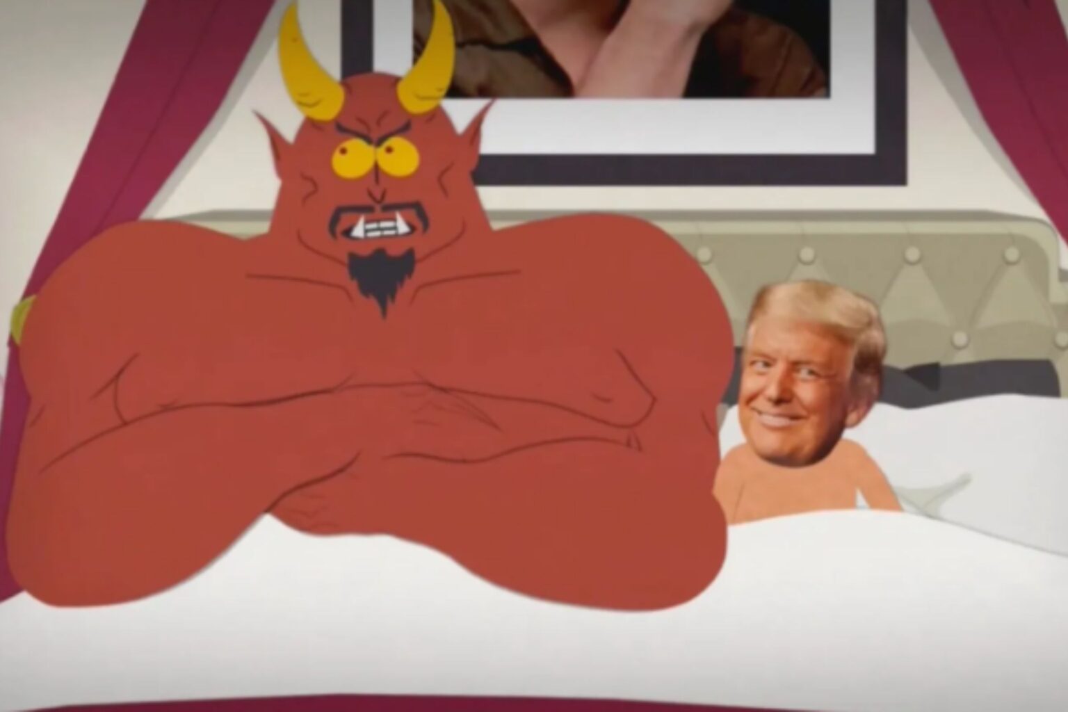 Donald Trump South Park Painting Appears in California
