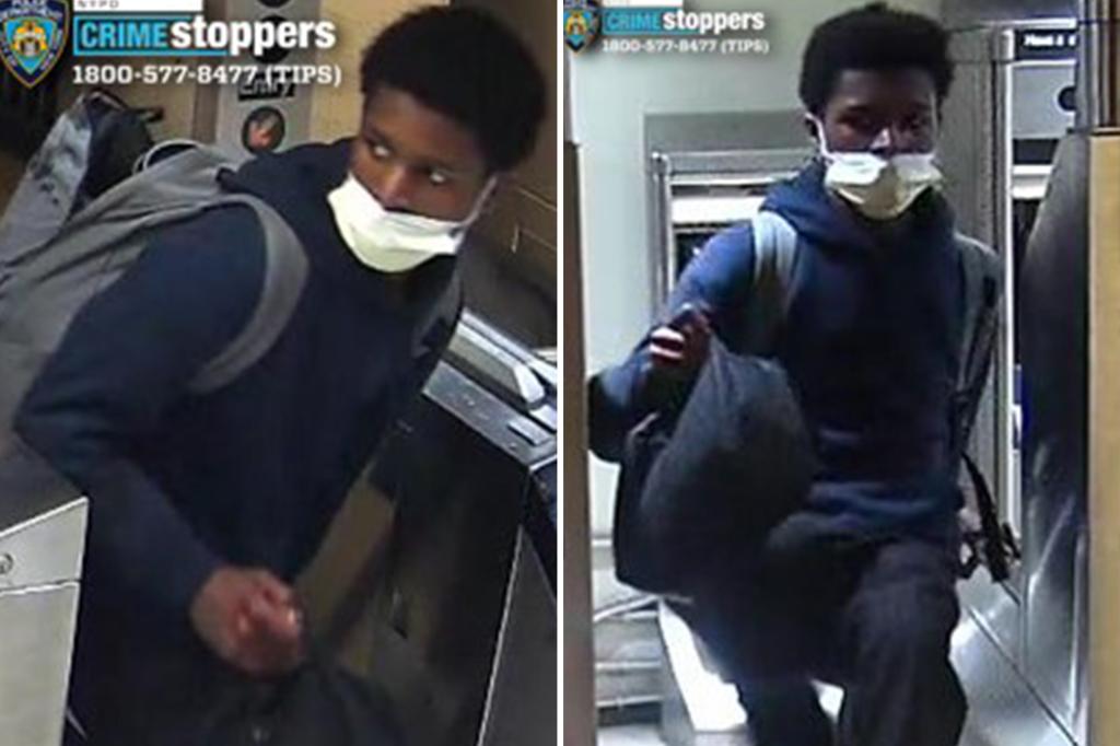 Masked teen slashed 29-year-old woman to near death with large kitchen knife on NYC train after she refused to give up bag: prosecutors