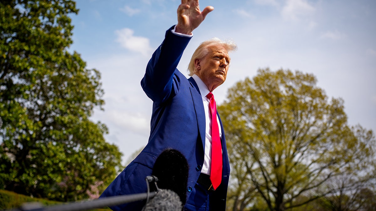 President Donald Trump drilled into a reporter over a question on tariffs on Thursday, telling him that he had to spend his first term "fighting lunatics like you." (Photo by Andrew Harnik/Getty Images)