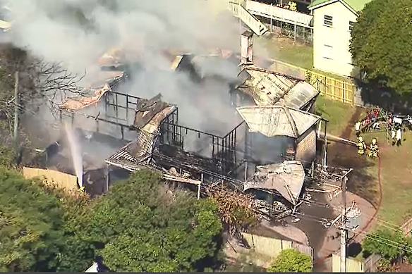 It took about 40 minutes to extinguish the blaze. 