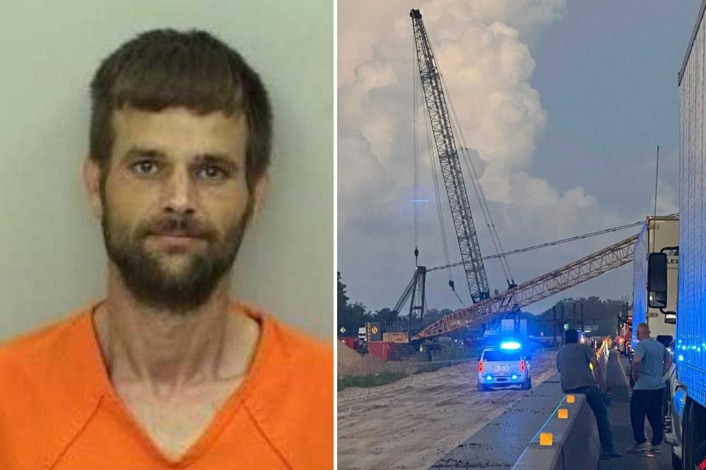 Louisiana man hijacks construction crane, causing several car crashes and prolonged closure of Interstate: police