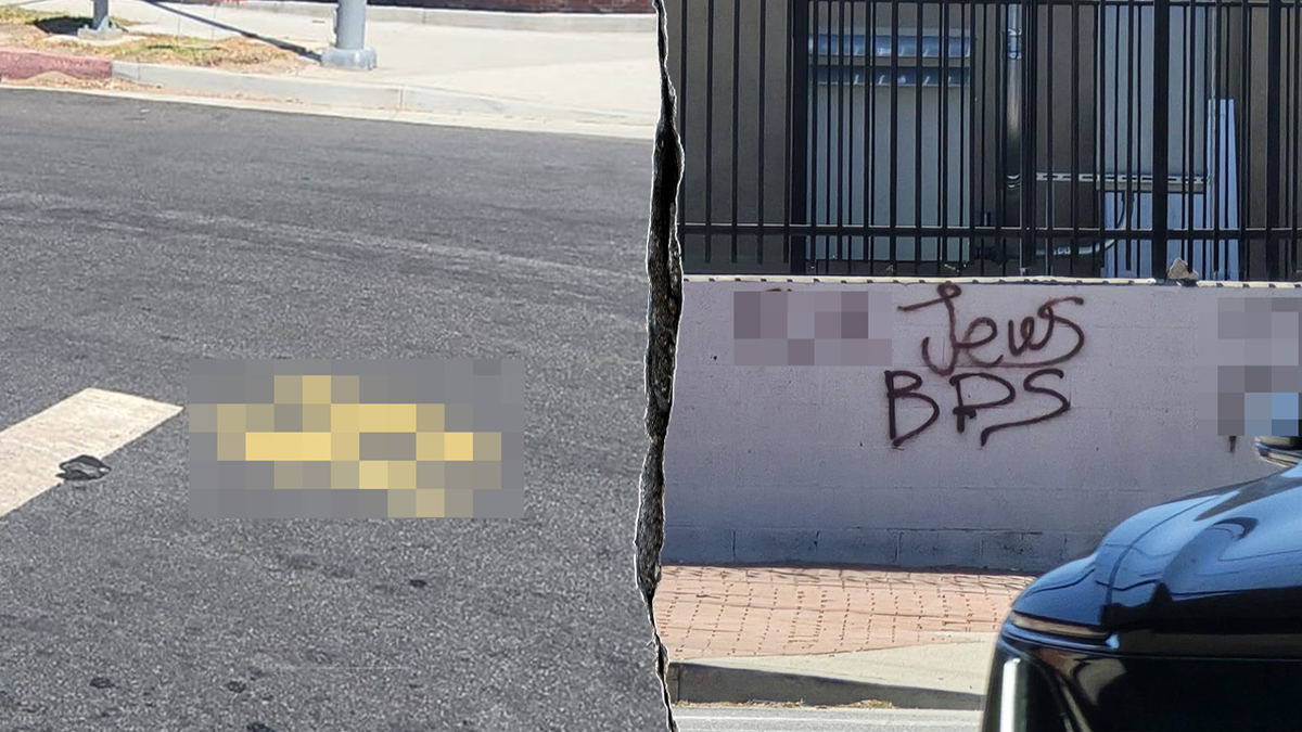 Views from street and HQ antisemitism vandalism