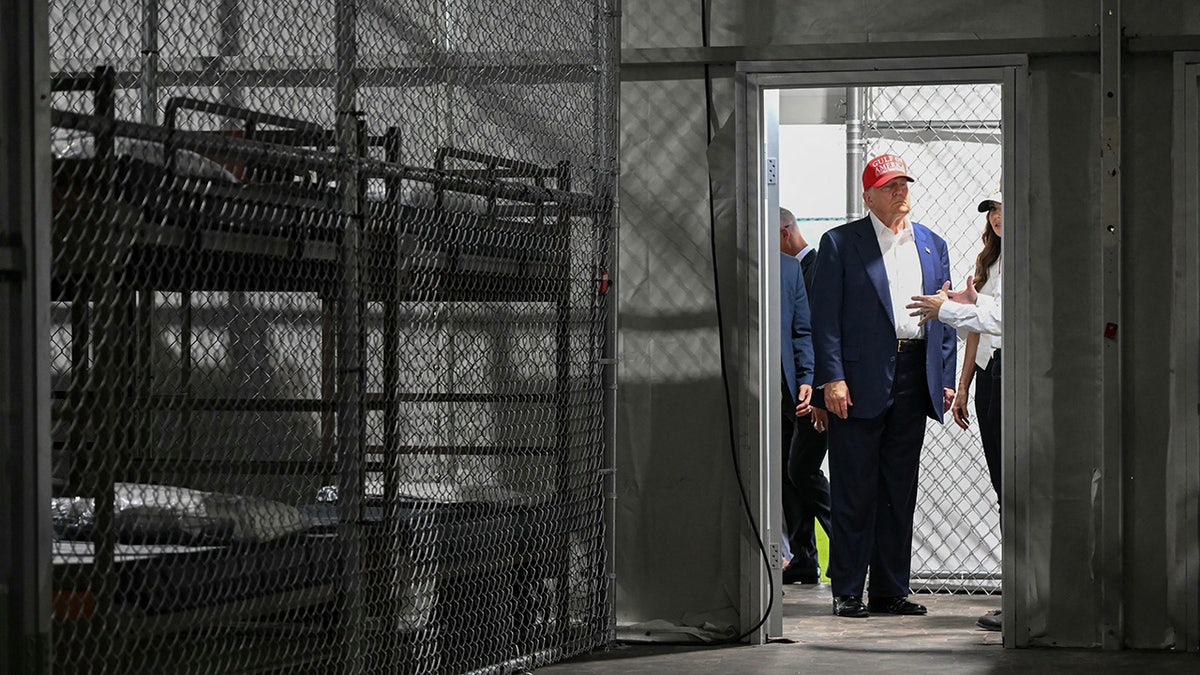 Donald Trump and Kristi Noem tour Alligator Alcatraz