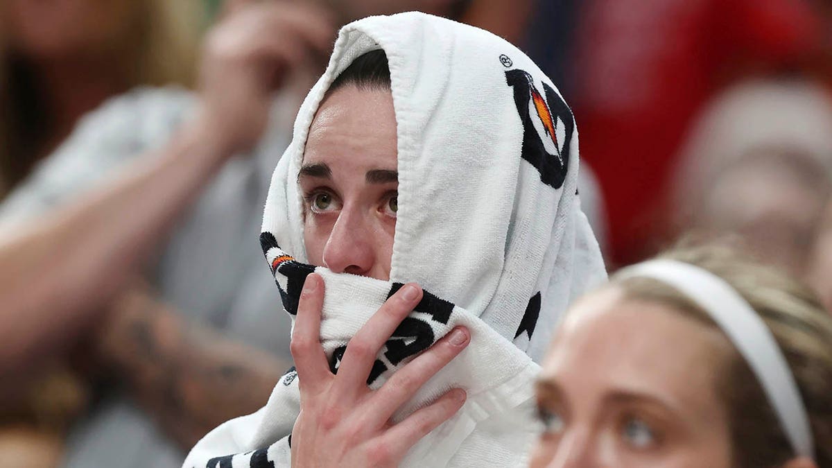 Caitlin Clark in tears