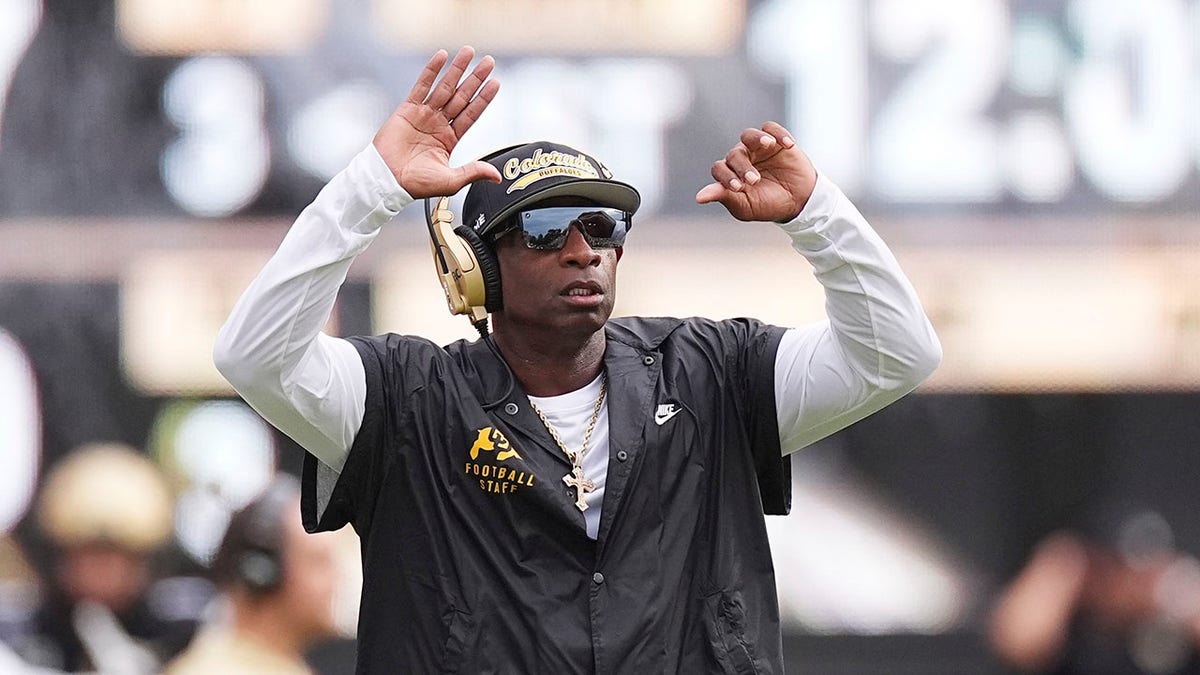 Deion Sanders on the sideline