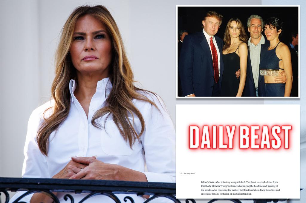 Daily Beast apologizes and retracts article alleging a Melania Trump-Jeffrey Epstein link