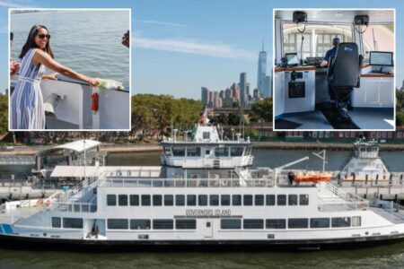 NY’s ‘groundbreaking’ first hybrid-electric ferry makes maiden voyage to Governors Island