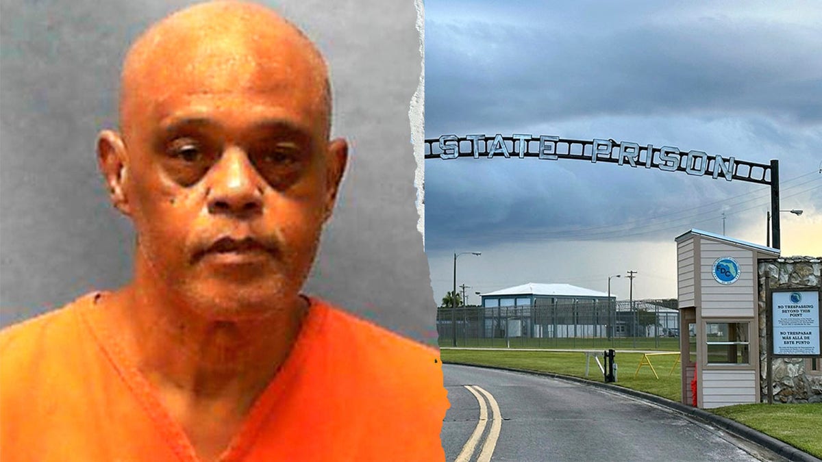 Kayle Bates and another image of the outside of a Florida State Prison near Starke.