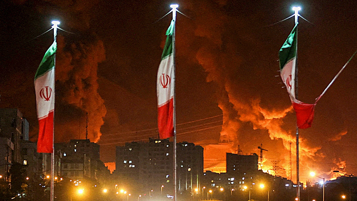 Aftermath of an Israeli strike on Iran's Sharan Oil Depot