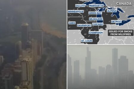 Chicago, Minneapolis smothered with worst air quality in world as Canadian wildfire smoke returns