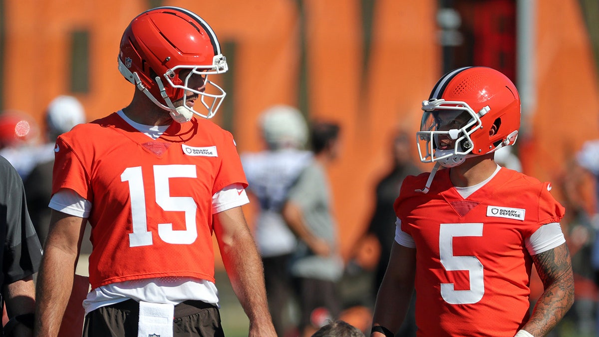 Joe Flacco and Dillon Gabriel