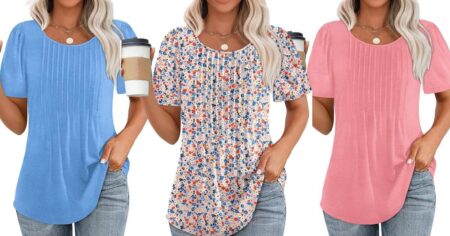 Midsection Struggles? These 17 Pleated Tops Cleverly Flatter and Slim — Starting at $8