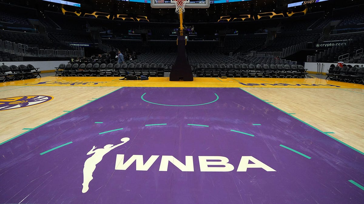 WNBA logo at Sparks arena