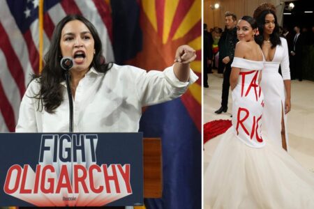 AOC appears to have enjoyed ritzy hotels while headlining ‘Fighting Oligarchy’ rallies with Bernie Sanders