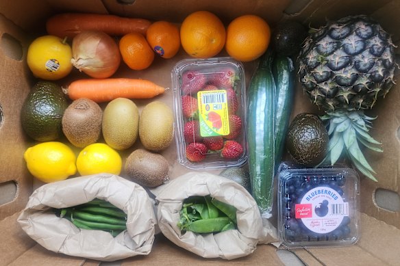 Week two of fruit and vegetables from food co-op Box Divvy. This cost $41.58.