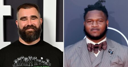 Jason Kelce Has Risque Reaction to NFL’s Jalen Carter Getting Ejected for Spitting on a Rival Player