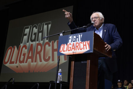 Photos of Bernie Sanders Crowd Size as 6,500 Rally With Susan Collins Rival