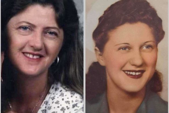 Kathy Hodgson (left) and her biological mother, Nita, at a similar age.