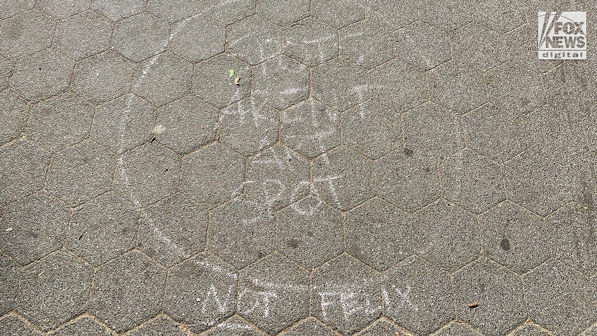 A chalk circle contains the words "Spots Aren't Art Spot."
