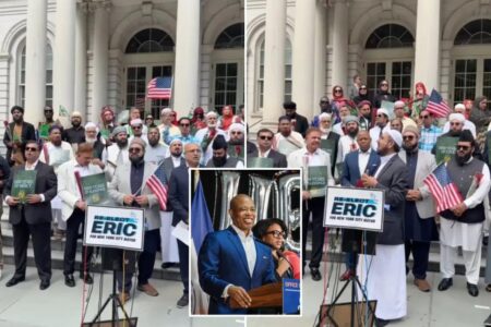 Mayor Adams gathers with Muslim leaders for what was billed as campaign endorsement event