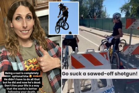 First transgender US Olympian celebrated Charlie Kirk’s death — then allegedly told a protester to ‘go suck a sawn-off shotgun’