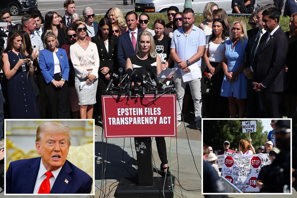 Trump calls for ‘end’ to ‘Democrat Epstein Hoax’ as Republicans in Congress weigh releasing DOJ files