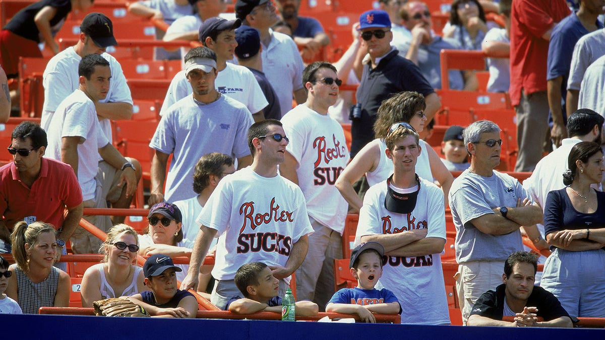 Anti-John Rocker fans at Shea Stadium