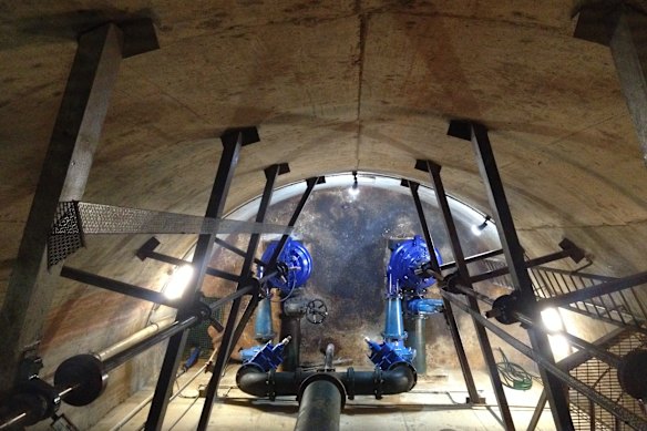 Inside a sewage-pumping station in Cleveland.